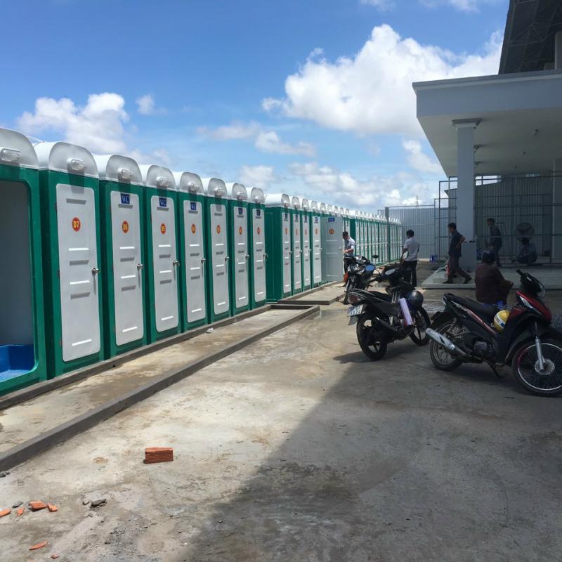 Hà Thành Eco Lắp đặt Nhà vệ sinh di động Composite cho các nhà máy tại khu công nghiệp Sóng Thần I