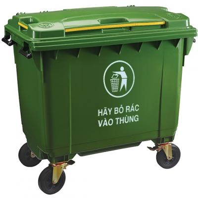 Thùng rác nhựa công nghiệp 660L